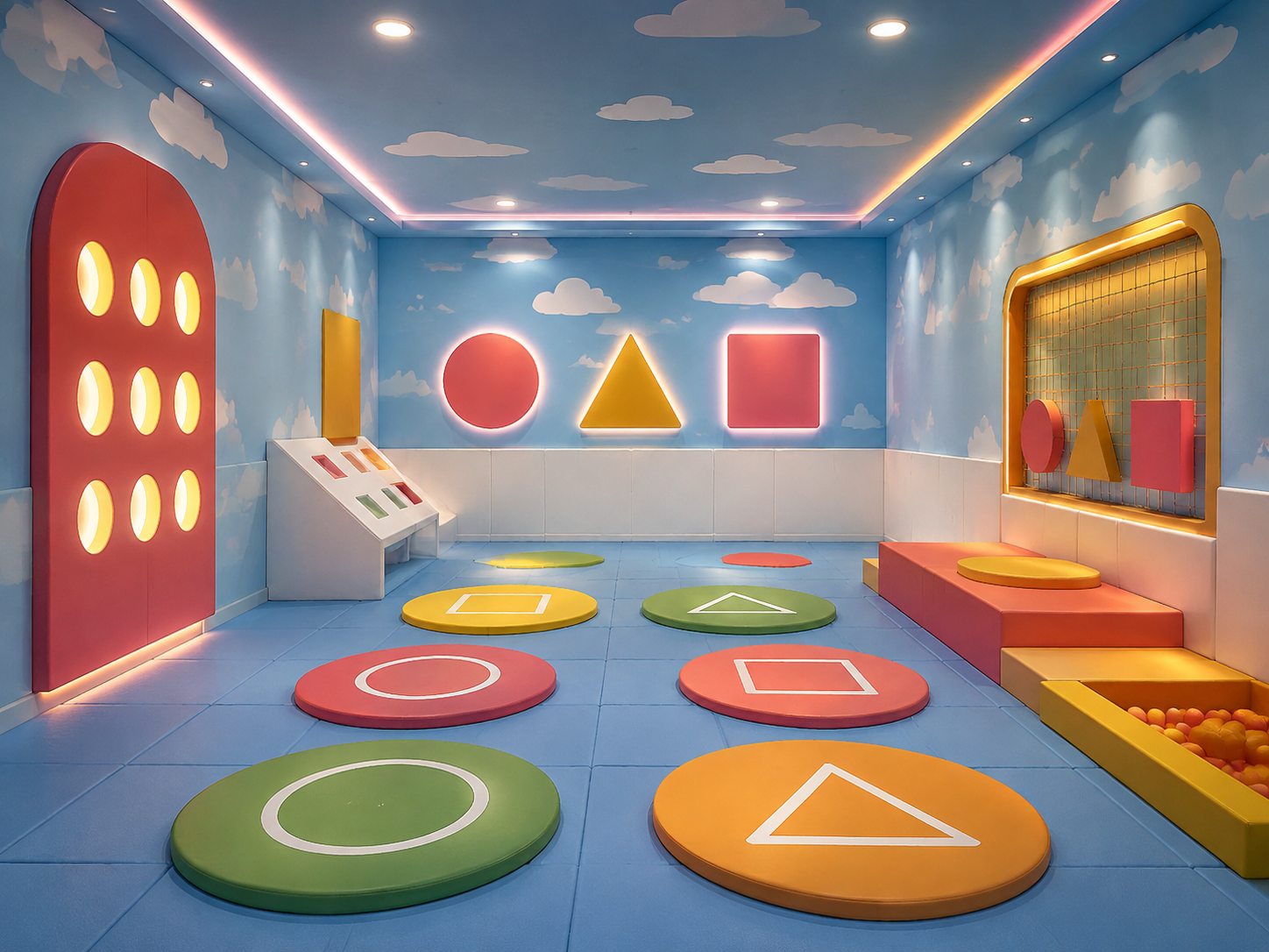 Innenraum der Squid Game Experience bei FEAR OF LIVING